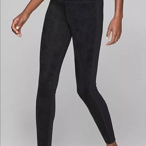 Athleta Suede Strut Tight in Black size small